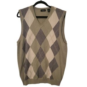 Van Heusen Sweater Vest Tan sz L
